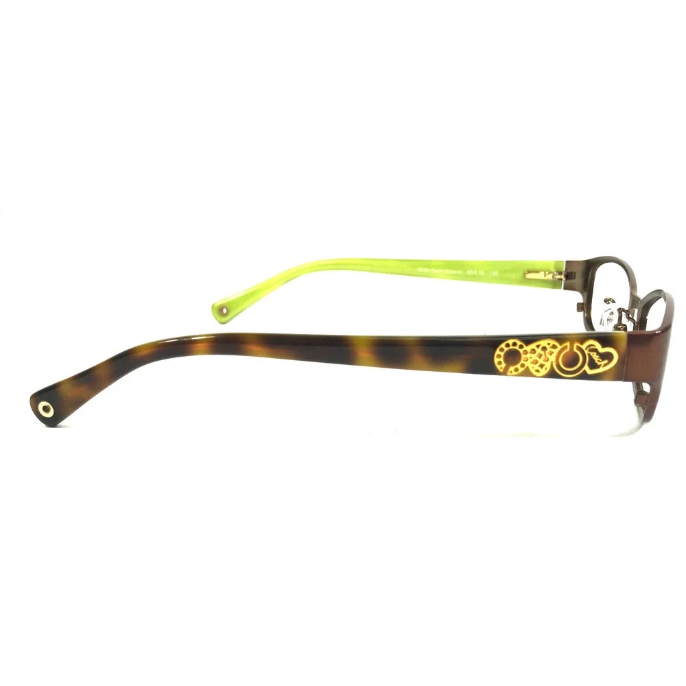 Coach Eyeglasses Frames HC5007 Willow 9046 Satin Brown Green Rectangle 50-16-135